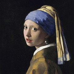 reproductie meisje met de parel van Johannes Vermeer